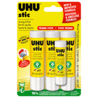 UHU Glue Sticks - 21g - 3 Pack-Safe, acid-free and non-toxic formula made from 98% natural ingredients