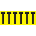 Accuform Signs Identify Locations, Supplies & Tools, Individual Letter & Number Markers, T, 2-15/16", 18 Pack-Character T