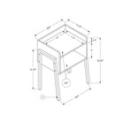 Monarch Specialties 3590 Accent Table - 23"H/Black Marble/Black Metal-1 Year Limited Manufacturer Warranty