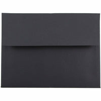 JAM Paper A6 Invitation Envelopes, 4.75 x 6.5, Black, 250 Pack (22115363H)-Smooth black envelope