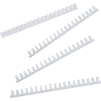 GBC CombBind Binding Spines, 3/8" White, 100 Pack-1-60 sheet capacity