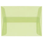JAM Paper A10 Invitation Envelopes, 6 x 9.5, Translucent Vellum Leaf Green, 50 Pack (PACV853I)-Leaf green translucent envelope