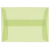 JAM Paper A10 Invitation Envelopes, 6 x 9.5, Translucent Vellum Leaf Green, 50 Pack (PACV853I)-Leaf green translucent envelope