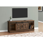 Monarch Specialties 2748 Tv Stand - 60"L/Brown Reclaimed-Look/2 Sliding Doors-Product dimensions: 59" W x 15.5" D x 23.5" H
