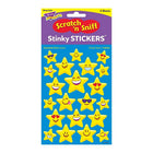 TREND enterprises, Inc. Emoji Stars Stinky Stickers - Assorted Sizes-Caramel corn-scented Stinky Stickers are great for party favors, invitations, and play.