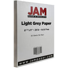 JAM Paper Matte Paper, 8.5" x 11", 28 lb, Light Grey, 500 Pack (64432380b)-8.5" x 11" letter size paper