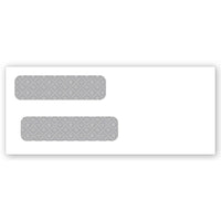 Deluxe Double Window Self-Seal Cheque Envelopes, 8-5/8" x 3-5/8", 500 Pack (92500-500)-Double window, confidential self seal