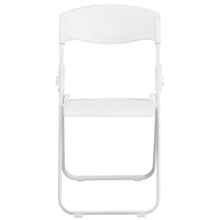 Flash Furniture HERCULES Series 880 lb. Capacity Heavy Duty White Plastic Folding Chair with Built-in Ganging Brackets-Plastic Folding Chair