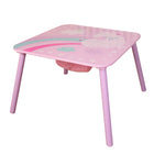 Danawares Unicorn Square Table with 2 Chairs & Storage Bag - Pink-Includes storage pocket under the table for extra storage