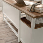 Sauder 65"W Cottage Road L-Desk - White- Cord management includes desk top grommet