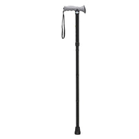 Drive Medical Adjustable Lightweight Folding Cane with Gel Hand Grip, Black-Black, Aluminum