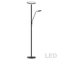 Dainolite Mother & Son LED Floor Lamp, Satin Black Finish (801LEDF-SB)-Floor Lamp