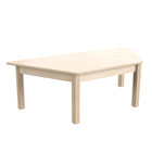 Flash Furniture Bright Beginnings Commercial Grade Wooden Trapezoid Preschool Classroom Activity Table-Supports up to 300 LBS. Static Weight Capacity