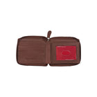 Champs Black Label Leather RFID Zip-Around Wallet, Tan-6 credit card slots