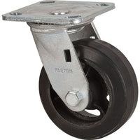 Kleton Mold-On Caster, Swivel, 5" (127 Mm), Rubber, 400 Lbs. (181 Kg.) - 5 Pack-Bolt Hole Size 7/16" (11 mm)