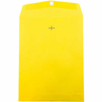 JAM Paper 10" x 13" Open End Catalog Coloured Envelopes with Clasp Closure - Yellow Recycled - 25 Pack -Yellow Envelope