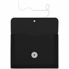 JAM Paper Plastic Booklet Envelopes with Button & String Tie Closure Index Size - 5 1/2" x 7 1/2" - Black - 12 Pack-Quantity: 12 per pack