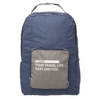 Nicci Foldable Backpack - Dark Blue-Dark Blue - Polyester