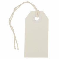 Jam Paper Gift Tag with String - Tiny - 2 3/4" x 1 3/8" - White - 1000 Pack-Color: White Tags