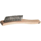 Osborn V-Groove Long Handle Scratch Brushes, Stainless Steel, 3 x 14 Wire Rows - 6 Pack-Fill Material: Stainless Steel