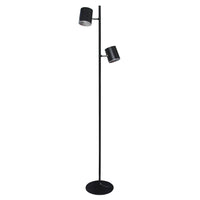 DAC Metal LED Floor Lamp with Rotating Heads - Black-Touch control with 3 brightness levels