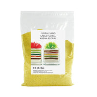 Sandtastik Floral Coloured Sand, 5 lb (2.3 kg) Bag, Yellow-Coarse grain with natural sparkle throughout