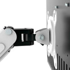 MotionGrey Dual Metal Computer Monitor Arms Vesa Mount Installation For Up To 28-inch screen - White Arms-Has an effortless height adjustment range of 140 - 411mm (5.5 - 16.2")