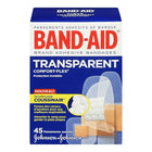 BAND-AID Brand COMFORT-FLEX Clear Bandages, Assorted, 45 Pack-COMFORT-FLEX bandages provide greater comfort and flexibility - so bandages stay on longer and provide the protection you want