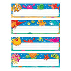 Trend Enterprises Desk Toppers Name Plates Variety Pack Sea Buddies, 192 Pack (T-69948)-Theme/design: Sea Buddies