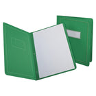Oxford Report Cover with Embossed Border and Panel - Letter Size - Green-Identify your presentations quickly and easily with the enclose adhesive labels