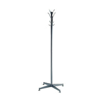 Global 63" Coat Tree, Black-Four double hooks