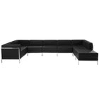Flash Furniture  Hercules Imagination Series Leather U-Shape Sectional Configuration, Black, 7 Pieces (ZBIMAGUSECTSET4)-Black Bonded Leather