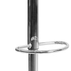 Flash Furniture Contemporary Grey Vinyl Adjustable Height Barstool with Quilted Wave Seat & Chrome Base-Swivel Seat