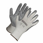 Forcefield Nitrile Foam Coated Gloves with Nylon Liner - Large - Grey/White-General purpose, nitrile on nylon glove