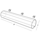 Azar Displays 24" Wide Acrylic Headband Holder Display (900024)-24"W x 5"(Dia)