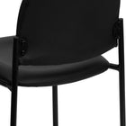 Flash Furniture Comfort Black Vinyl Stackable Steel Side Reception Chair-CA117 Fire Retardant Foam
