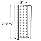 Azar Displays 8"W x 20.63"H Pegboard Powerwing in Translucent Purple (700359-PUR)-2