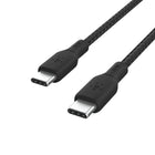 Belkin BoostCharge USB-C 100W Double Braided Cable - 6.6' - Black-Our BoostCharge USB2.0 charging cable supports fast charging up to 100W for laptops, tablets, and smartphones. Fast charge the iPhone 15 series, as well as a MacBook Pro 14", iPad Air 5, Samsung S23, and more at optimal speeds!