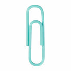 JAM Paper Colored Standard 1" Paper Clips - Teal - 2 Packs of 100-Premium paper clips made from high quality vinyl coated steel wire