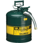 Justrite Type II AccuFlow Safety Cans, 1" x 11 1/2" x 18", Green-AccuFlow™ exclusive Safe-Squeeze® trigger mechanism allows for smooth flow and accurate pouring