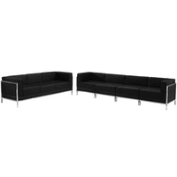 Flash Furniture HERCULES Imagination Series Black LeatherSoft Sofa Set, 5 Pieces-Contemporary Reception Set