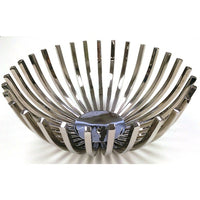 Elegance Stainless Steel Hilary Round Basket 10"-Dimensions: 14-inch diameter