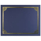 St. James Document/Certificate Holders - Gold Foil Border - Linen Finish - Navy Blue - 5 Pack - 83803-Add ceremony, elegance and sincerity to the act of giving recognition