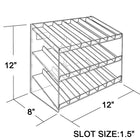 Azar Displays 3-Tier 21 Compartment Cosmetic Counter Display, 10.5" x 12" x 8" (222988)-3-tiered, 21-compartment cosmetic display comes with two plastic U-hooks so it can be attached to any pegboard or slatwall display