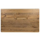 Flash Furniture 60" x 38" Rectangular Antique Rustic Solid Pine Farm Dining Table-Solid Pine Construction