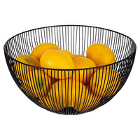 Truu Design Tall Kai Wire Fruit Bowl, 12 inches, Black-Measures 12" in diameter and 6" in height