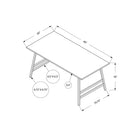 Monarch Specialties 3790 Coffee Table - 40"L/White/Silver Metal-CHOOSE WITH CONFIDENCE - Monarch Specialties is a leader in furniture and home decor, developing products that offer outstanding value and style for over 50 years; your purchase will be well packaged for protection and to facilitate timely delivery
