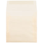 JAM Paper 5.5 x 5.5 Square Envelopes, Spring Ochre Ivory Translucent Vellum, 250 Pack (1591909H)-Blank interior for personalized message