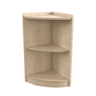 Flash Furniture Bright Beginnings Commercial Grade 2 Tier Wooden Classroom Corner Storage Unit with Rounded Front Edges -Natural-Holds up to 100 LBS. Static Weight Capacity