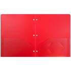 JAM Paper Plastic Heavy Duty 3 Hole Punched 2 Pocket School Folders, Red, 108 Pack (383HHPREA)-Weight: 13.6 lbs